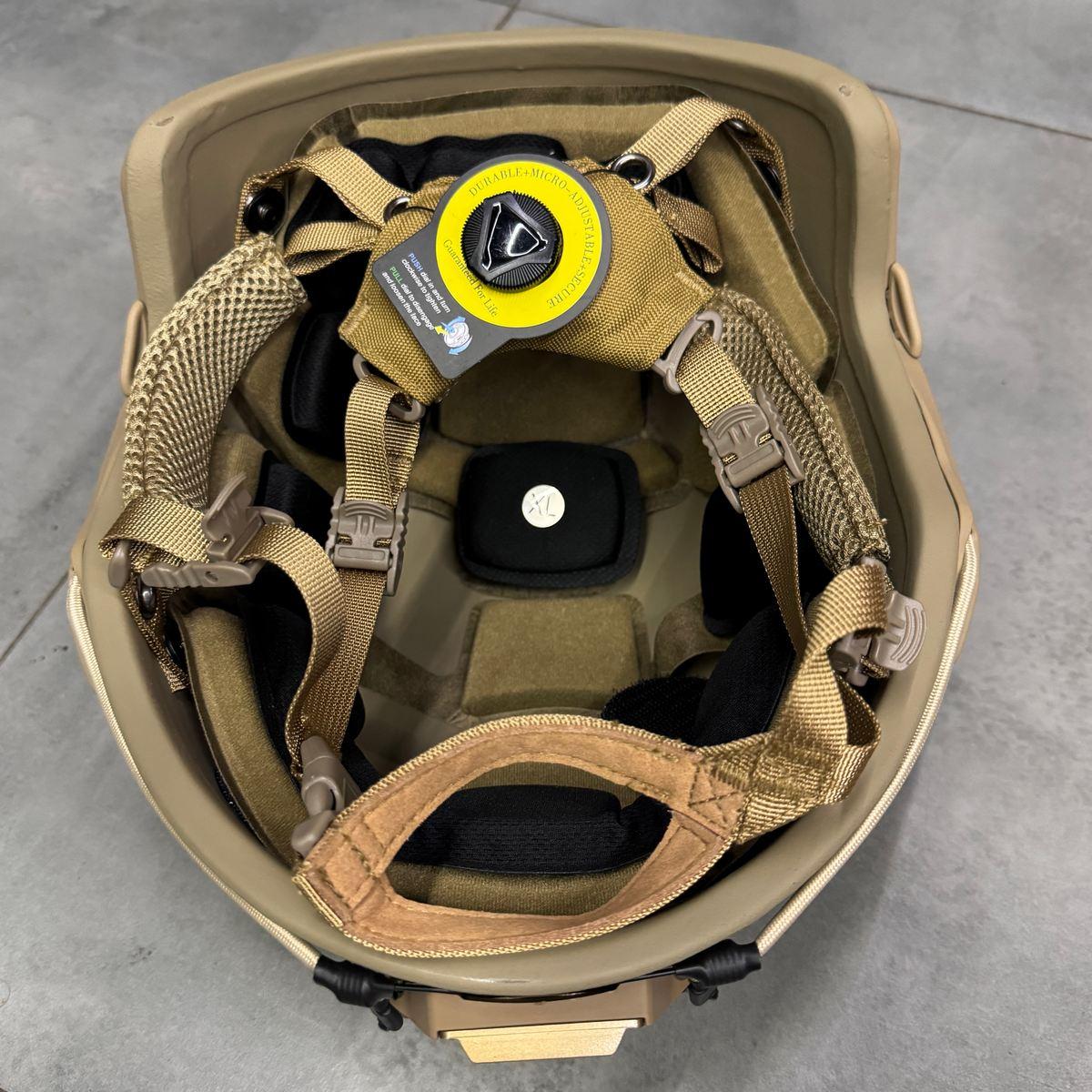 Шлем баллистический FAST ARAMID, NIJ IIIa, Custom, с улучшенным креплением Wendy, размер XL, цвет Койот фото 8