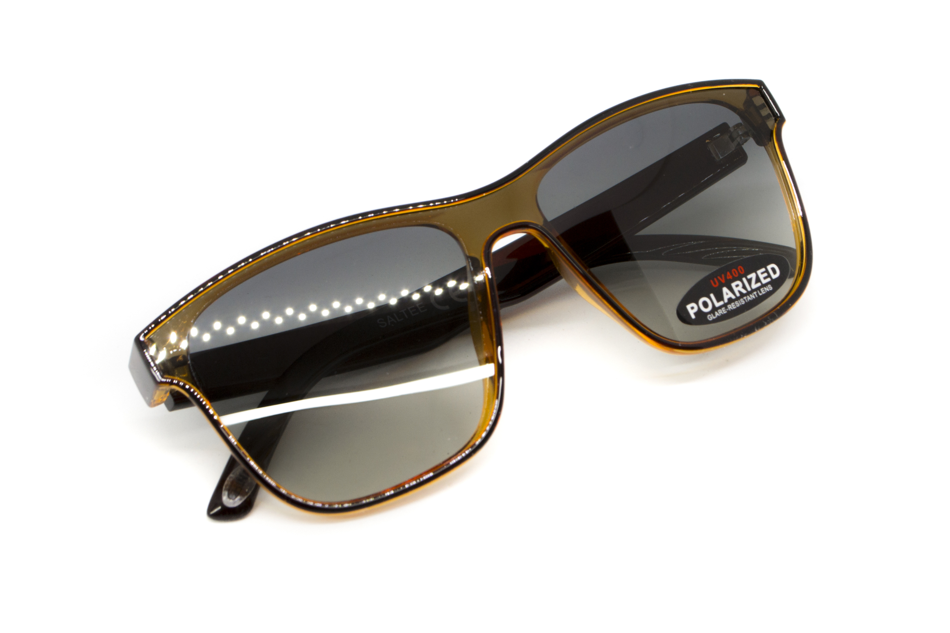 Очки поляризационные BluWater Saltee Polarized (gradient gray), серые с градиентом линзы в коричневой полупрозрачной оправе фото 9