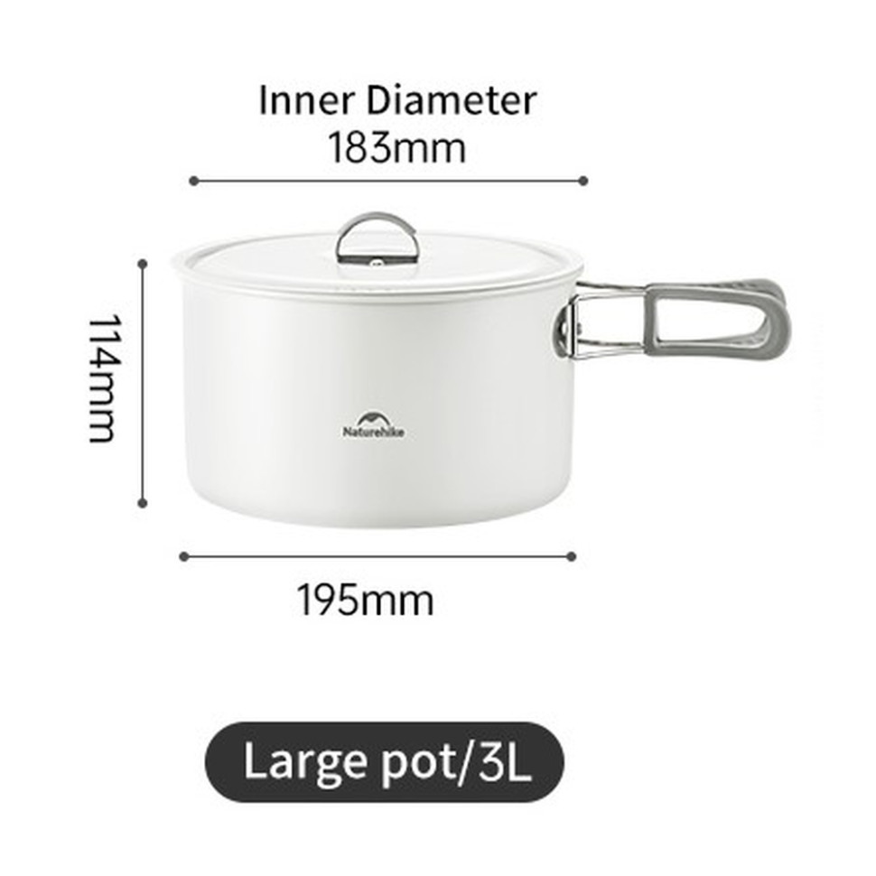 Каструля із керамічним антипригарним покриттям Naturehike CNK2450CF013, 3 л, алюміній фото 2