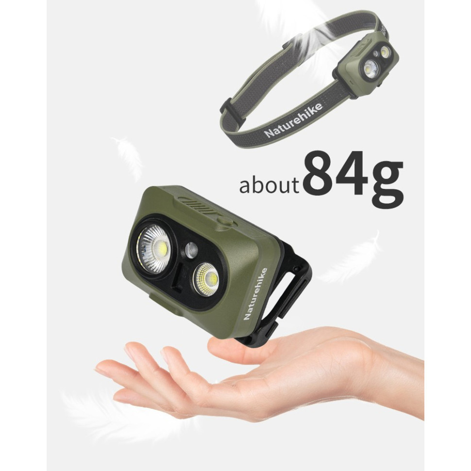 Ліхтар налобний Naturehike CNK2450ZM010, зелений фото 2