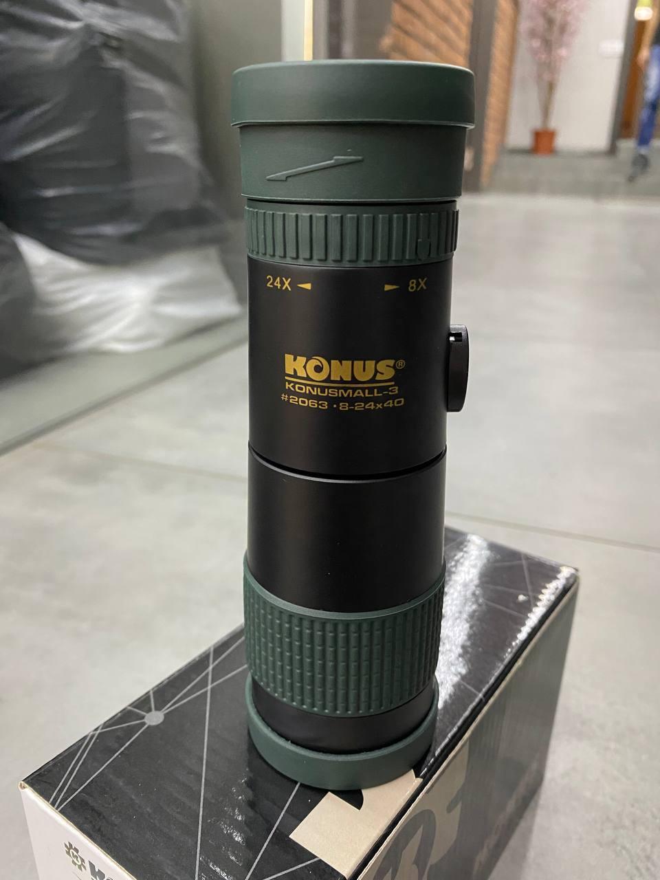 Монокуляр KONUS KonuSmall-3 8-24x40, смартфон-адаптер, чехол, ремешок, защитные крышки фото 2