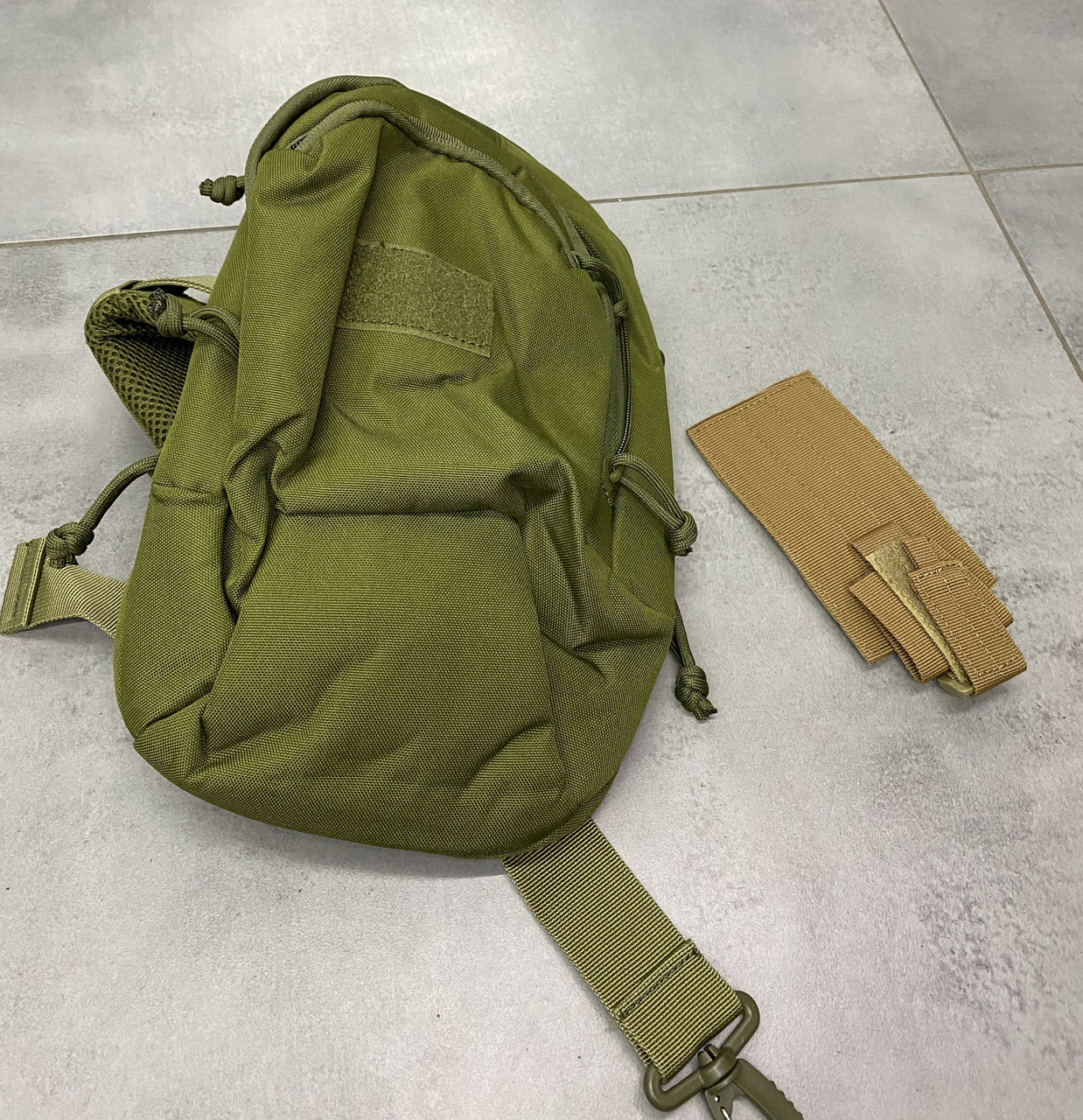 Сумка тактическая с ремнем через плечо, Cordura, Олива, Yakeda, сумка армейская c ремнем через плечо фото 8