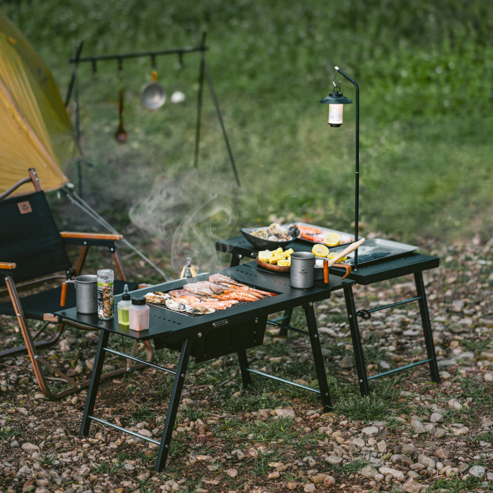 Стіл для барбекю сталевий Naturehike CNK2350CF018, чорний фото 6