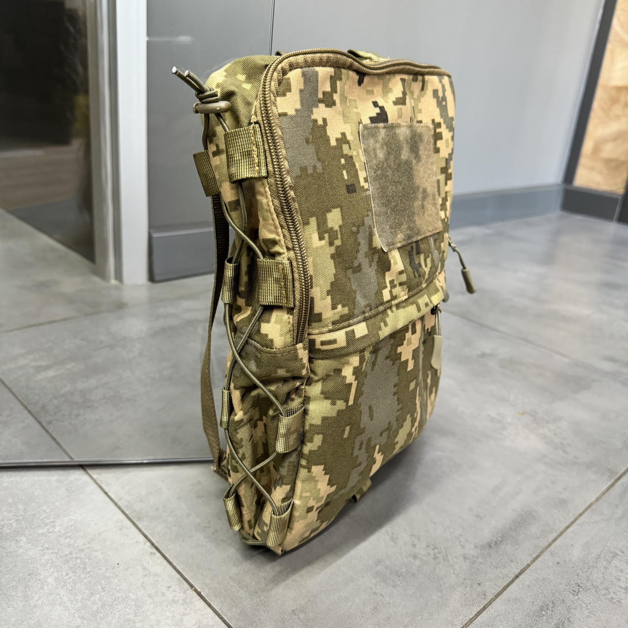 Подсумок-рюкзак сухарный на плитоноску с Молли, Пиксель, Cordura, сумка сухарная тактическая, сумка сухарка фото 3