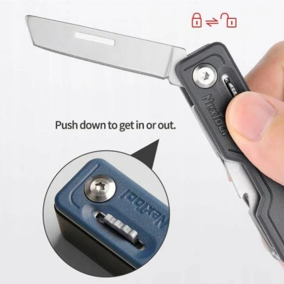 Мультитул NexTool Multi Functional Knife, синий фото 6