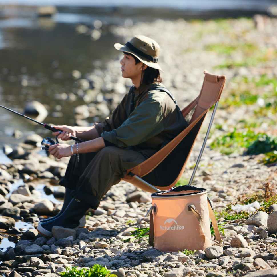 Складане відро для води з ЕВА Naturehike CNK2350CF010, 20 л, бежевий фото 10