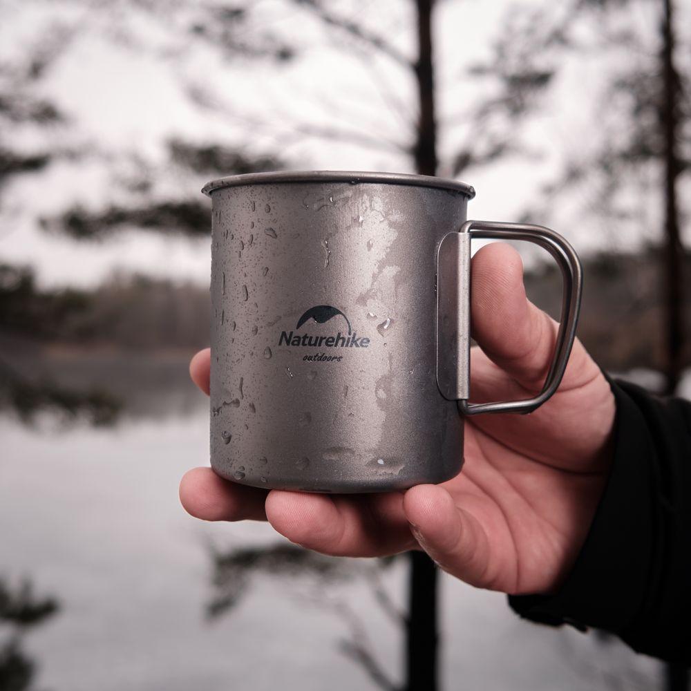 Кружка титанова з ручкою 450 мл Naturehike NH20CJ005 фото 8