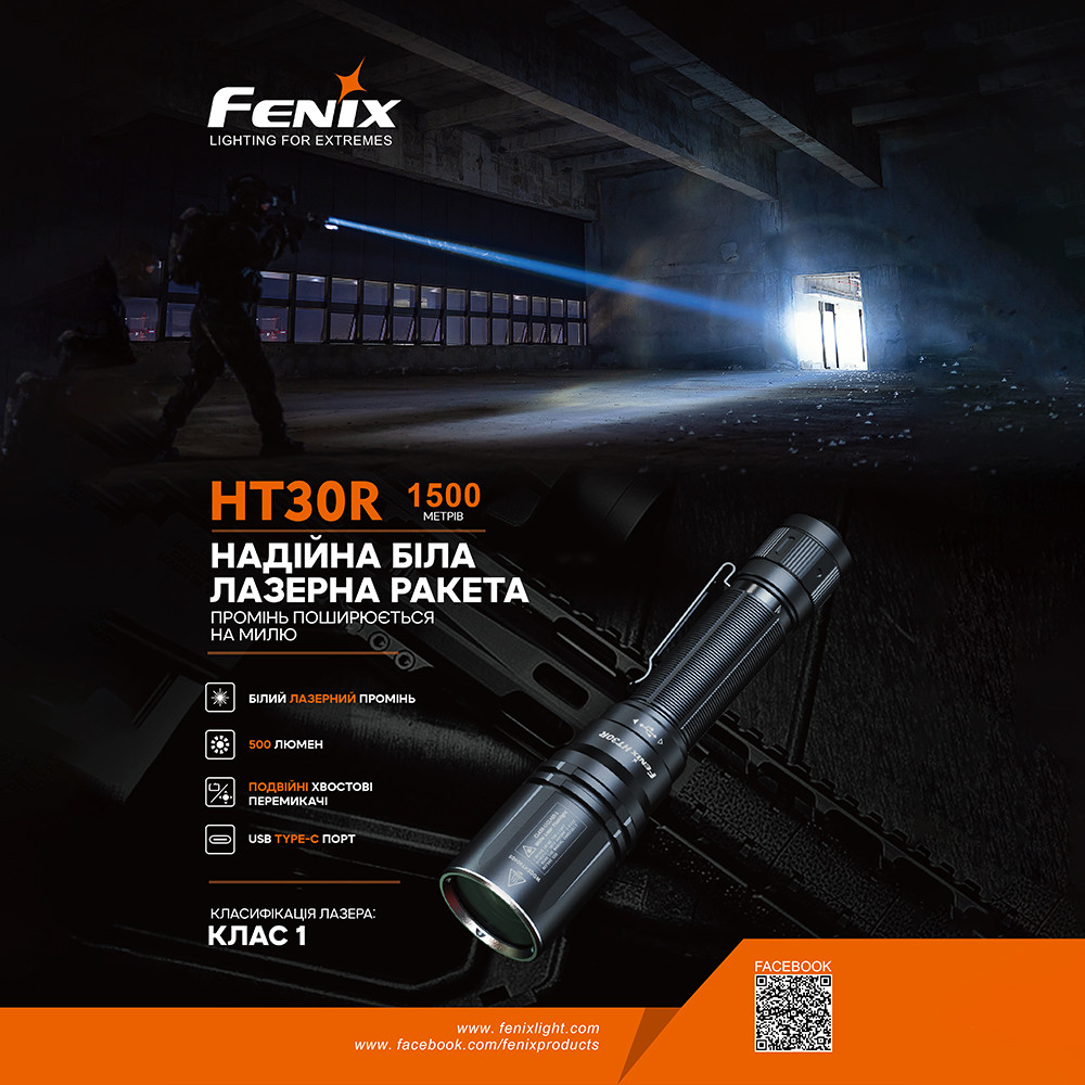 Ліхтар ручний лазерний Fenix HT30R фото 6