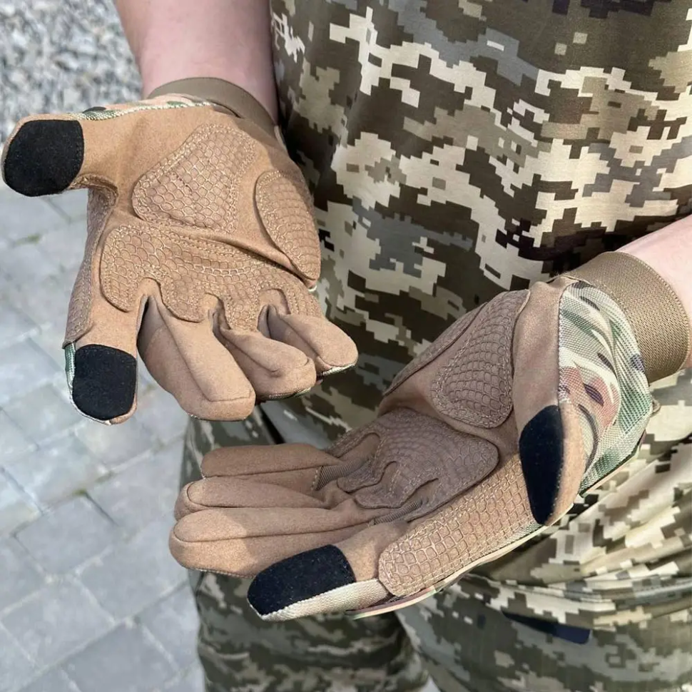Перчатки тактические Helikon-Tex Range Tactical Gloves - PenCott WildWood/Coyote A, размер S фото 3