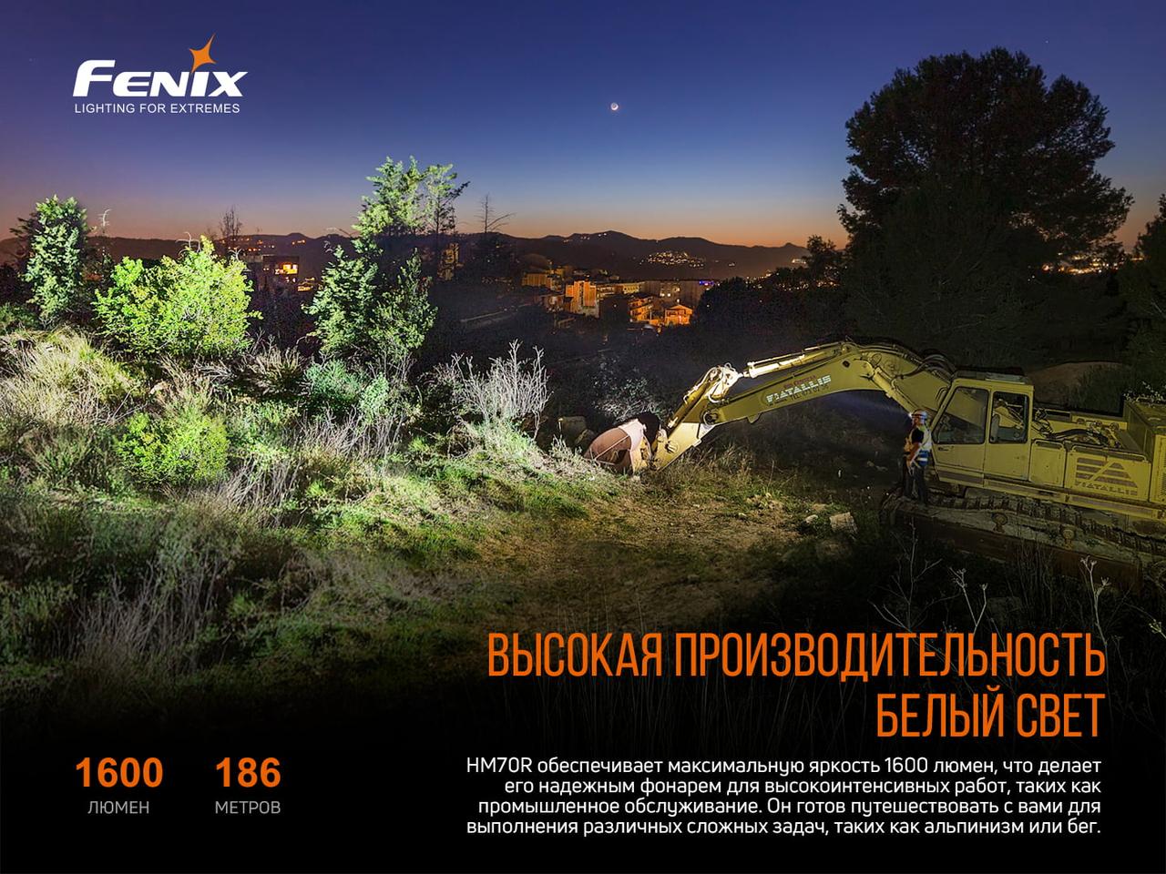 Ліхтар налобний Fenix HM70R фото 9