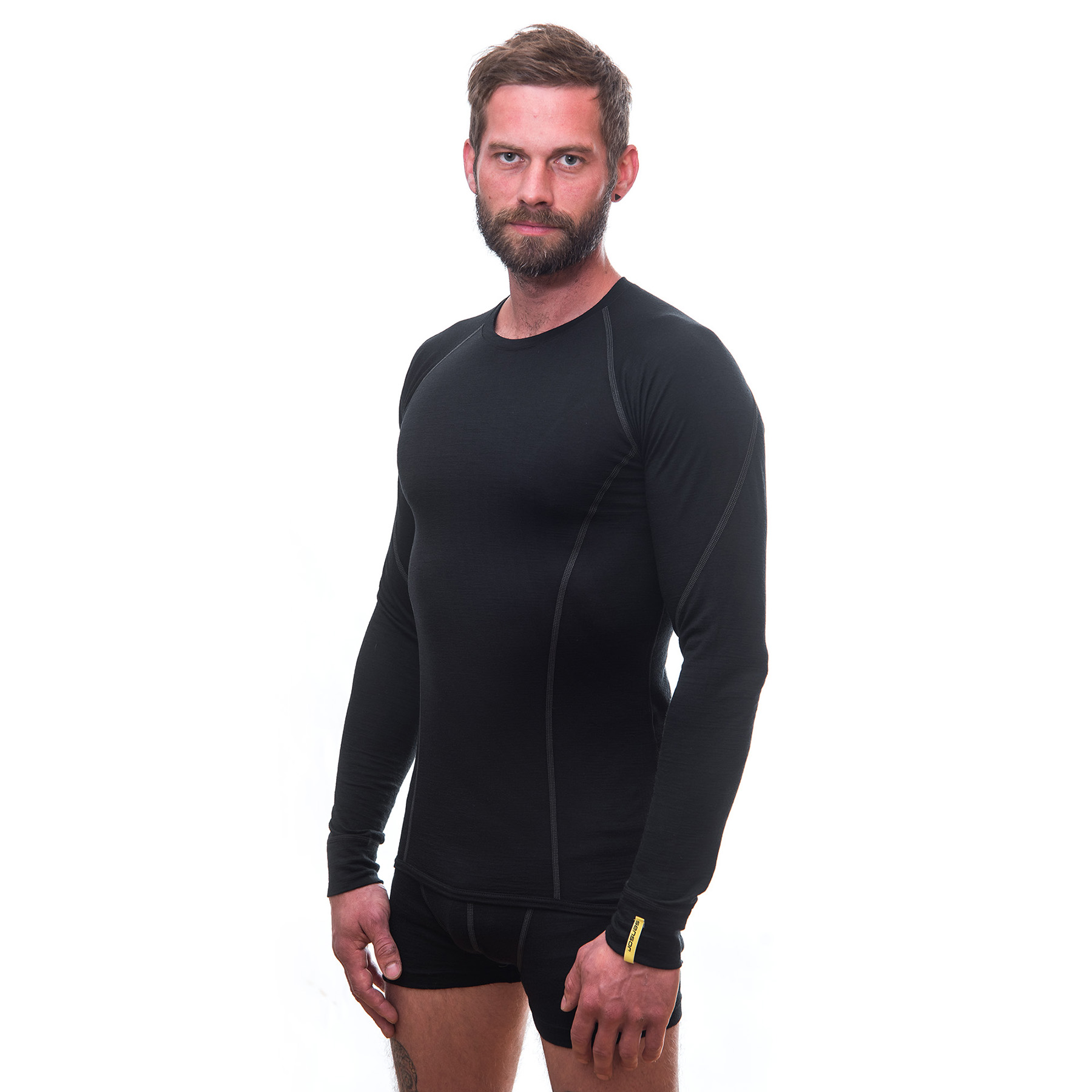 Термофутболка чоловіча Sensor Merino Active LS black 11109033, SM11MA-black-XXL фото 3