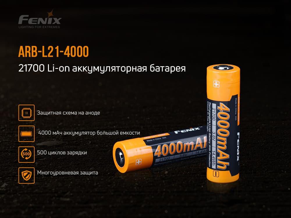 Акумулятор 21700 Fenix (4000 mAh) фото 10