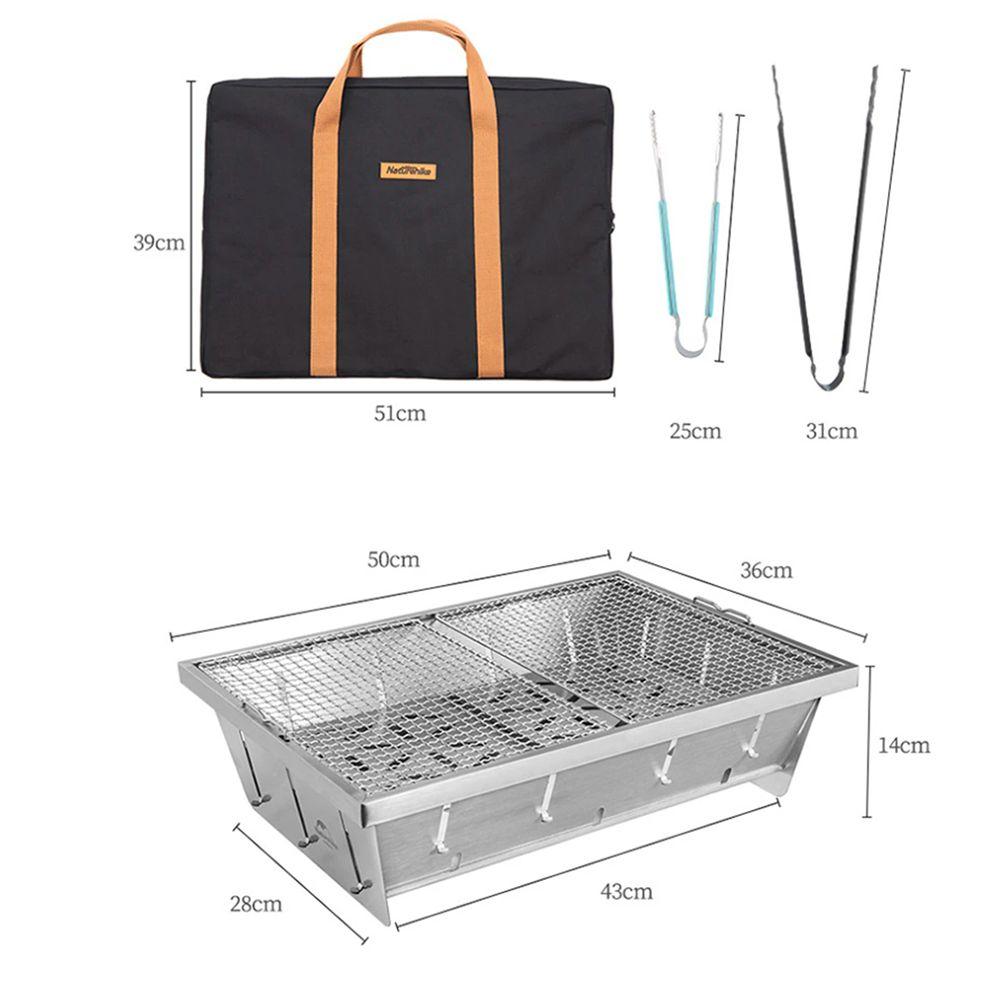 Гриль портативний Naturehike Picnic BBQ Grill NH20CJ006, р-р L, сталь фото 3