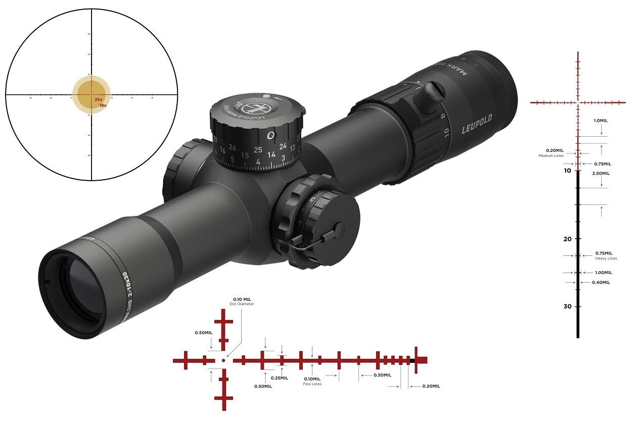 Оптичний приціл Leupold Mark 5HD 2-10x30 FFP, сітка TMR підсвічування фото 2