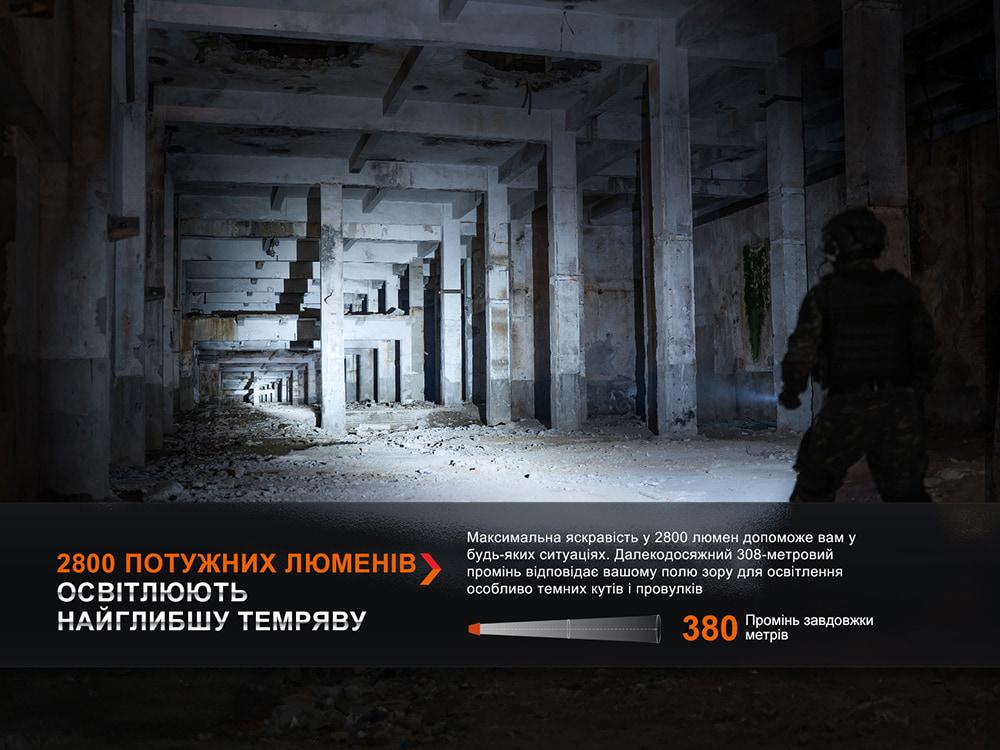 Ліхтар тактичний Fenix PD36R Pro RED фото 8