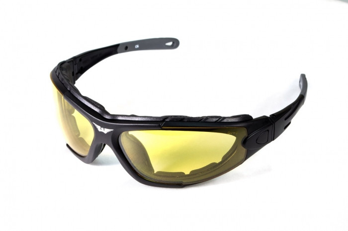 Очки защитные фотохромные Global Vision Shorty Photochromic (yellow) Anti-Fog, желтые фотохромные фото 5