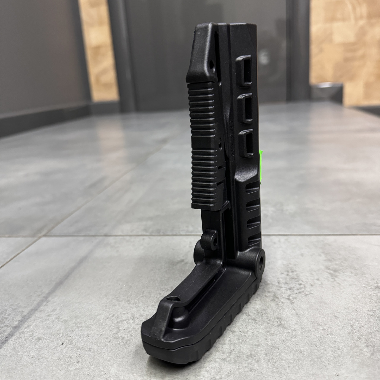 Приклад (база) DLG TBS TACTICAL DLG-130, для трубок Mil-Spec, цвет Черный, гнездо антабки на 2 стороны фото 6
