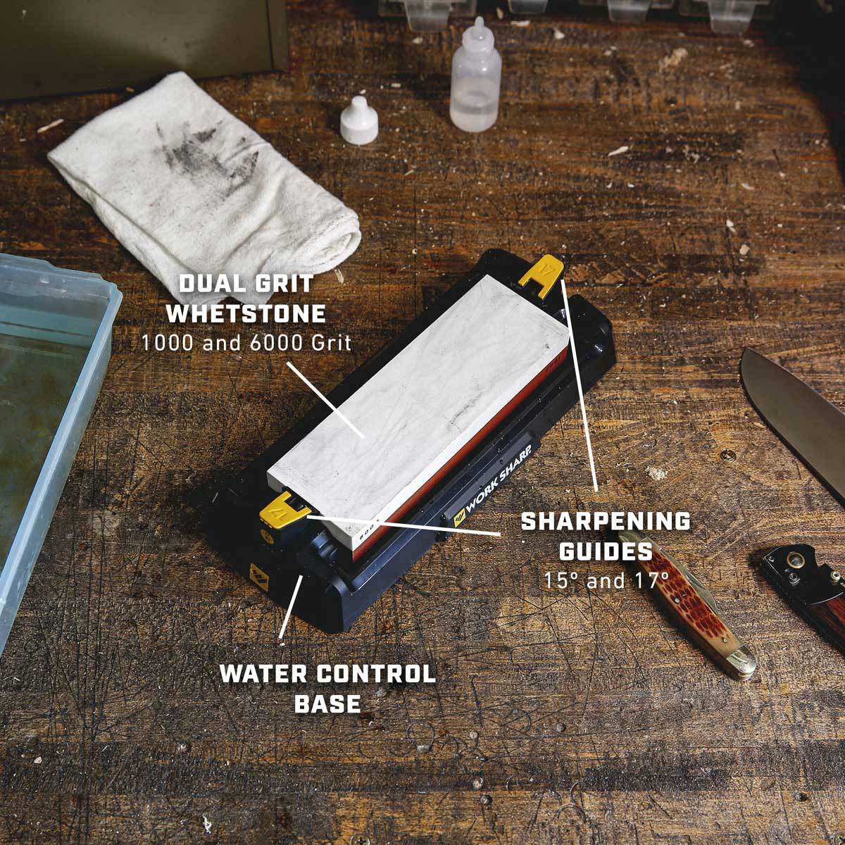 Work Sharp Точилка механічна Benchtop Whetstone Sharpener WSBCHWHT-I фото 9
