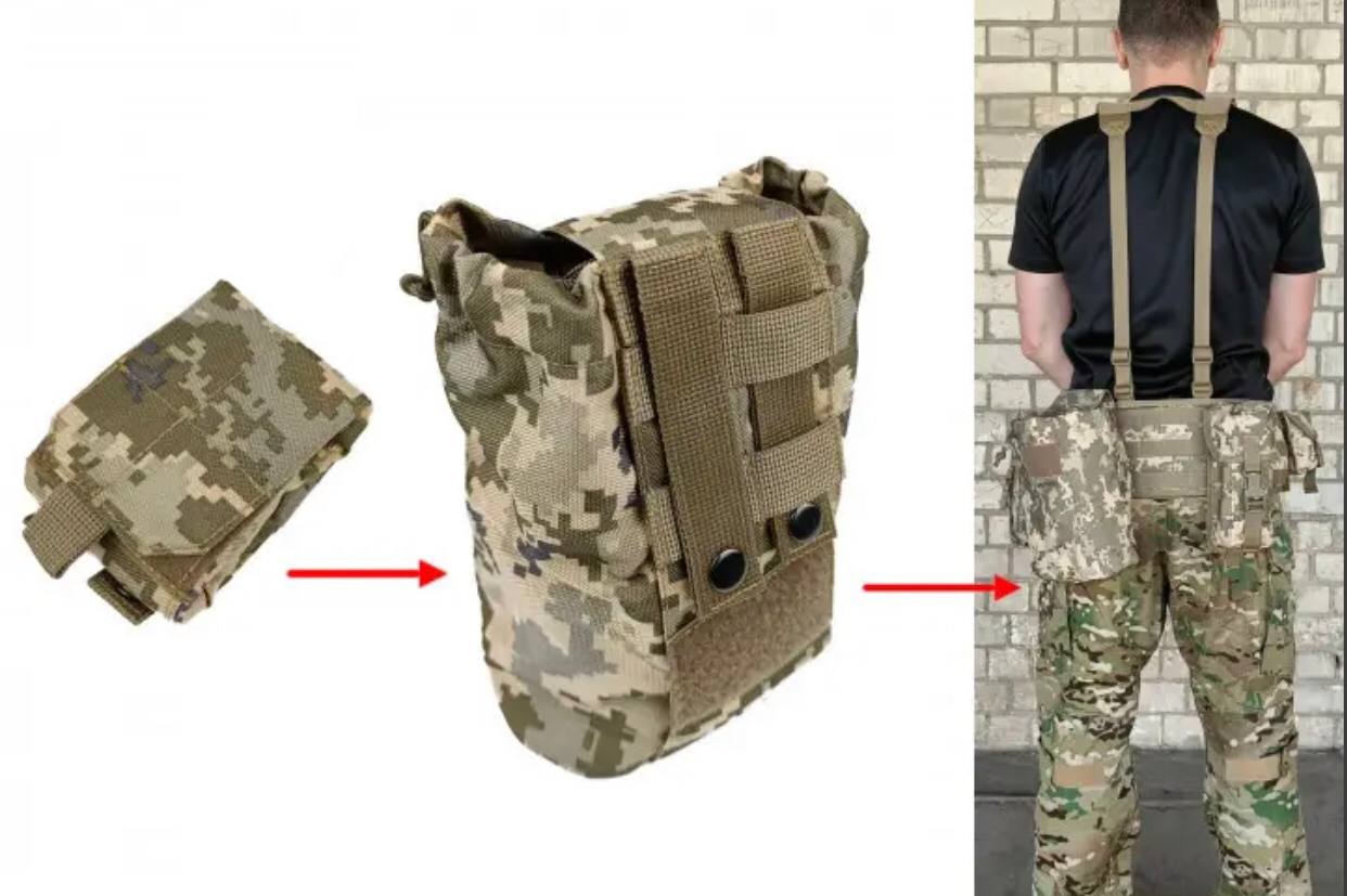 Підсумок для скидання магазинів піксель ЗСУ MM-14 (MOLLE, на тактичний пояс, розвантаження, РПС) фото 3