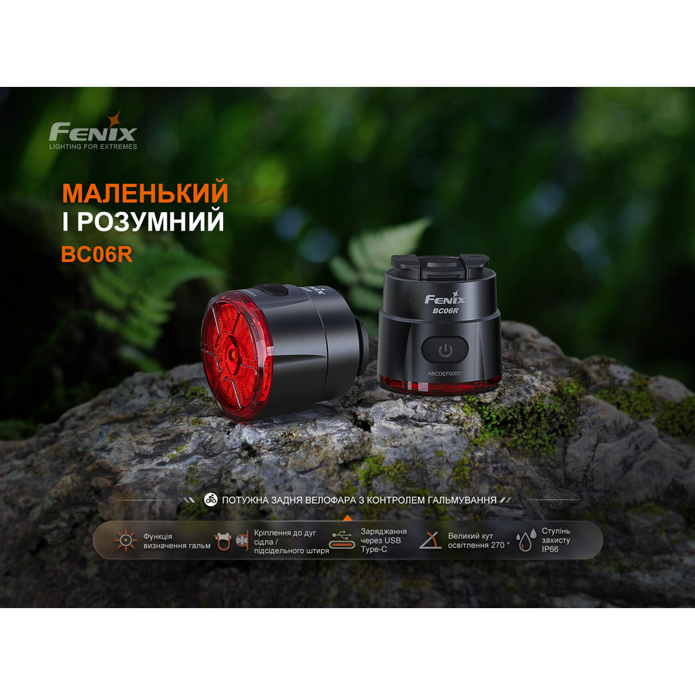 Велофара задня Fenix BC06R фото 8