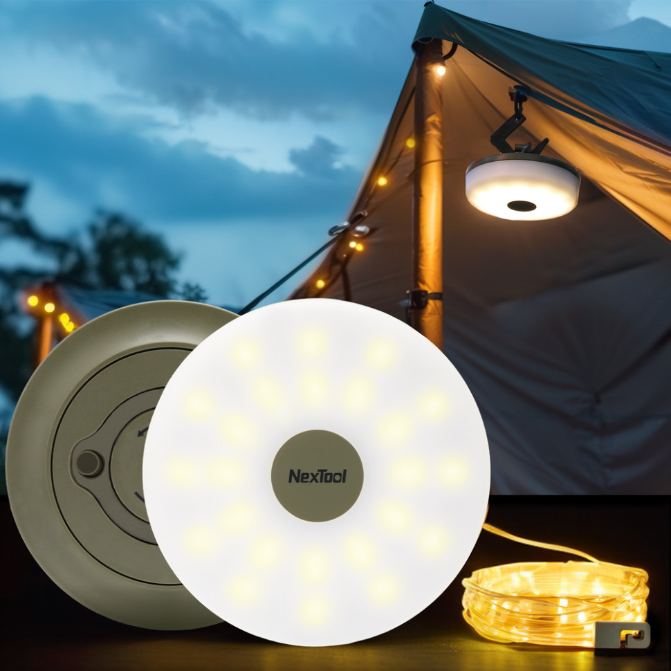 Кемпинговый фонарь-гирлянда NexTool Milky Way - GW20, белая (20 метров) фото 2