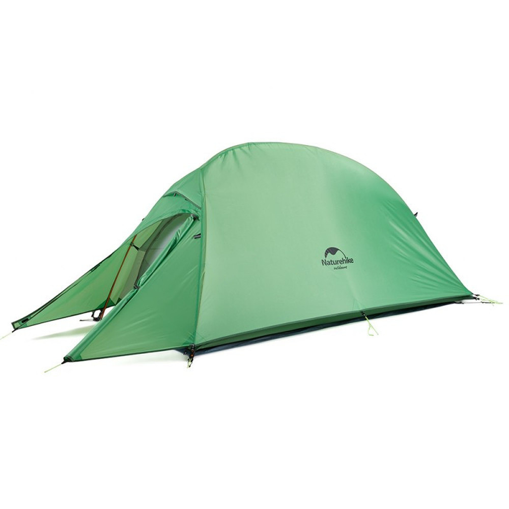 Намет надлегкий одномісний з футпринтом Naturehike Cloud Up 1 Updated NH18T010-T, 210T, зелений фото 2