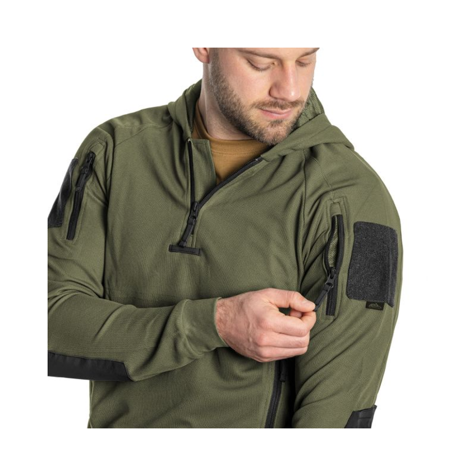 Кофта тактична Helikon-Tex RANGE HOODIE - TopCool, оливковий, розмір XL фото 6