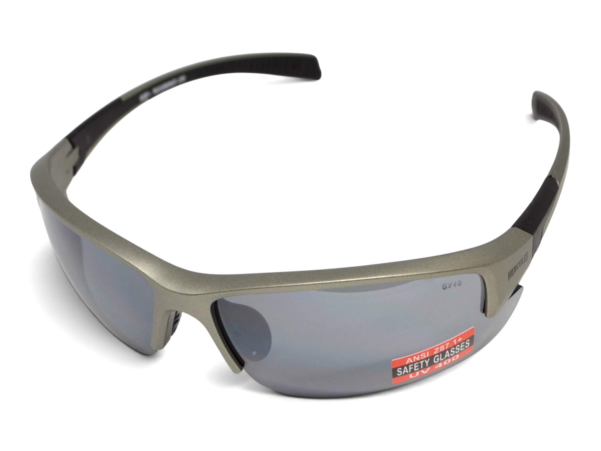 Очки защитные Global Vision Hercules-7 Metallic Gray (flash mirror), зеркальные серые в оправе серый металлик