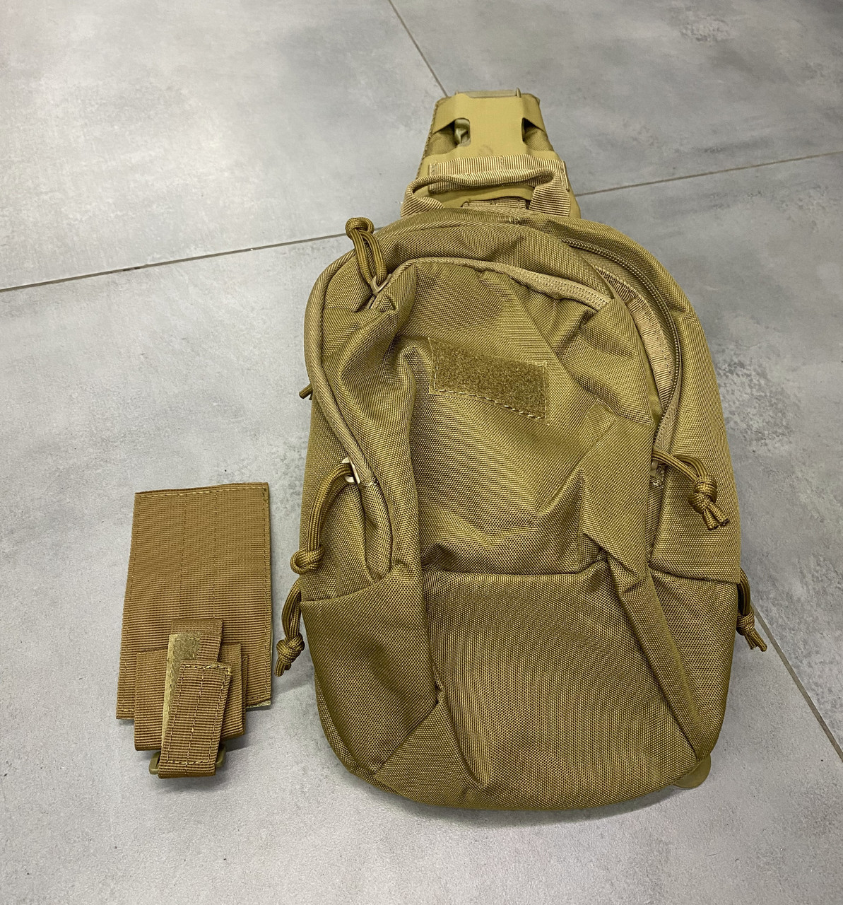 Сумка тактическая с ремнем через плечо, Cordura, Койот, Yakeda, сумка армейская c ремнем через плечо фото 6