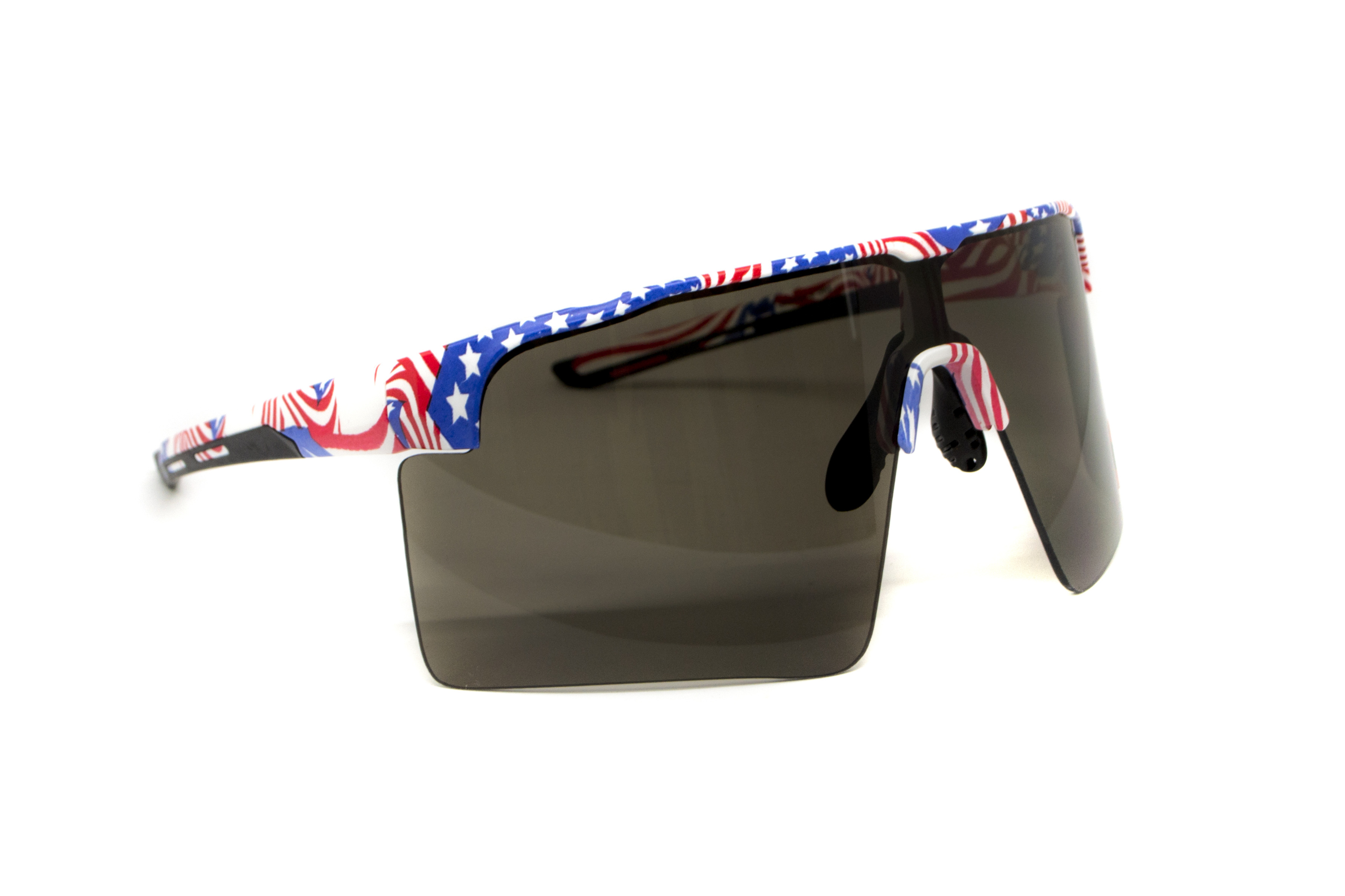 Очки защитные открытые Global Vision Onyx USA Flag (gray), сірі в оправі прапор США фото 4