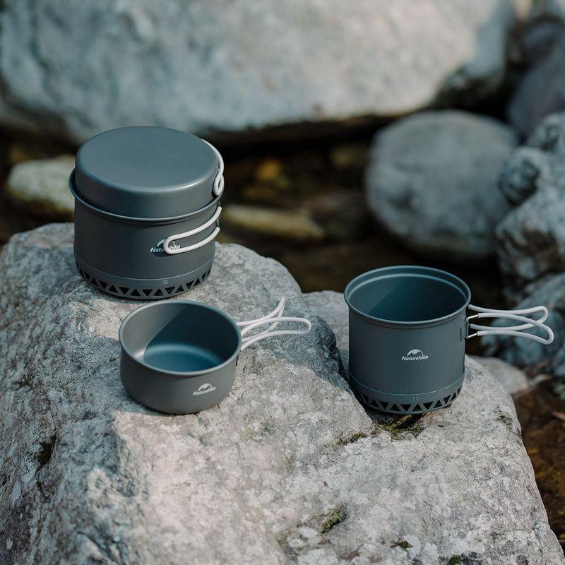 Набір посуду для кемпінгу 2 од. Naturehike CNK2300CJ0002, 1,2 л, алюміній фото 6