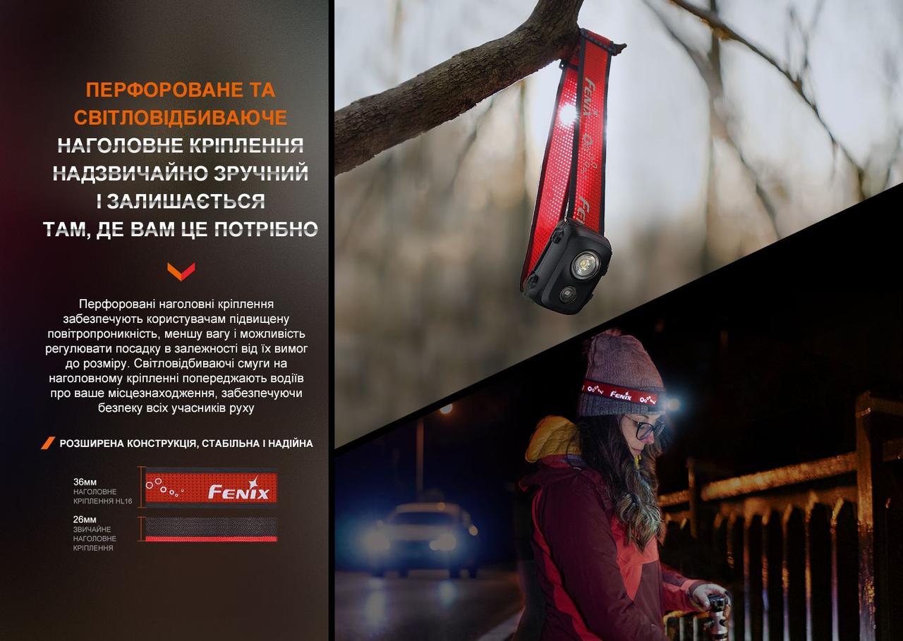 Ліхтар налобний Fenix HL16 AAA чорний фото 10