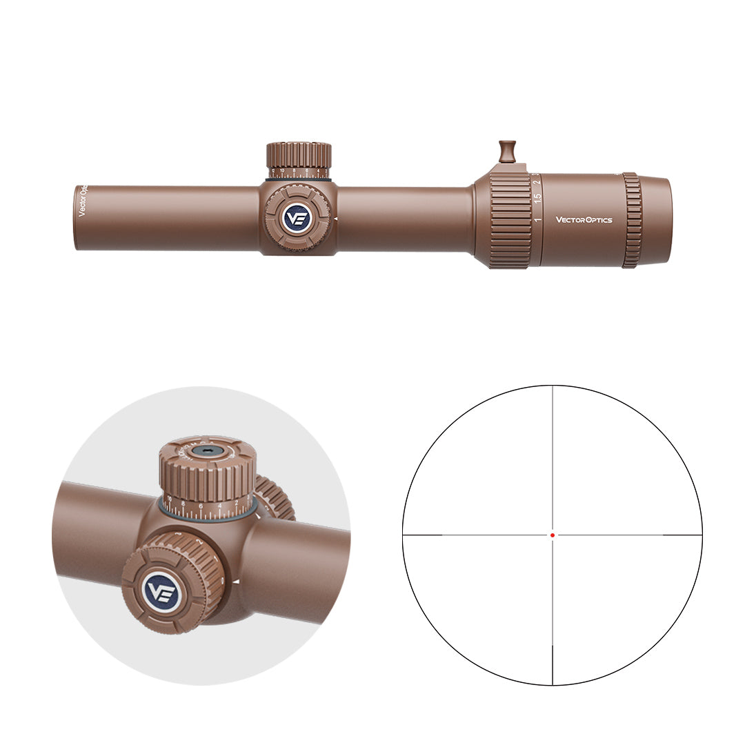 Оптичний приціл Vector Optics Forester 1-8X24 (30 мм) illum. SFP Coyote FDE Etched Glass фото 8