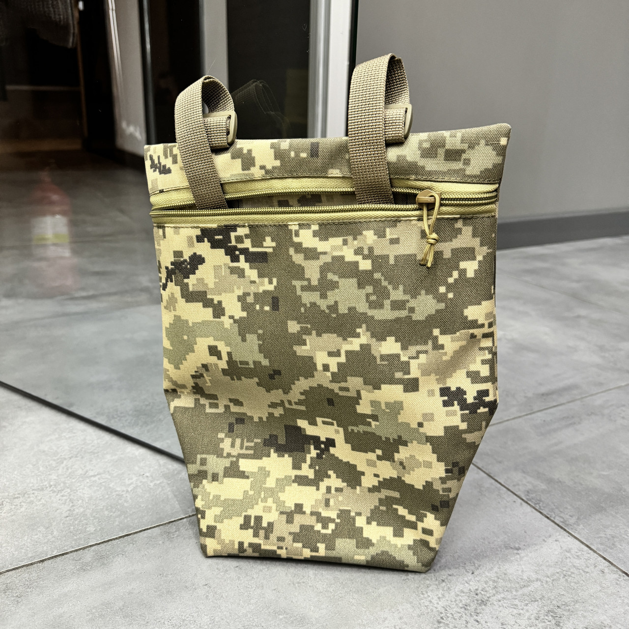 Подсумок передник напашник для плитоноски, размер L, Пиксель, Cordura 1000D, сумка под баллистический пакет фото 6