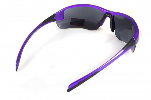 Очки защитные открытые Global Vision Hercules-7 Purple (silver mirror) зеркальные серые фото 3