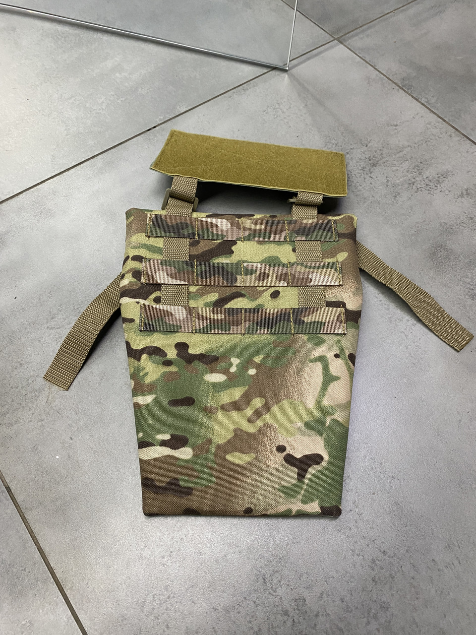 Подсумок передник напашник для плитоноски, размер L, Мультикам, Cordura 1000D, сумка под баллистический пакет фото 7