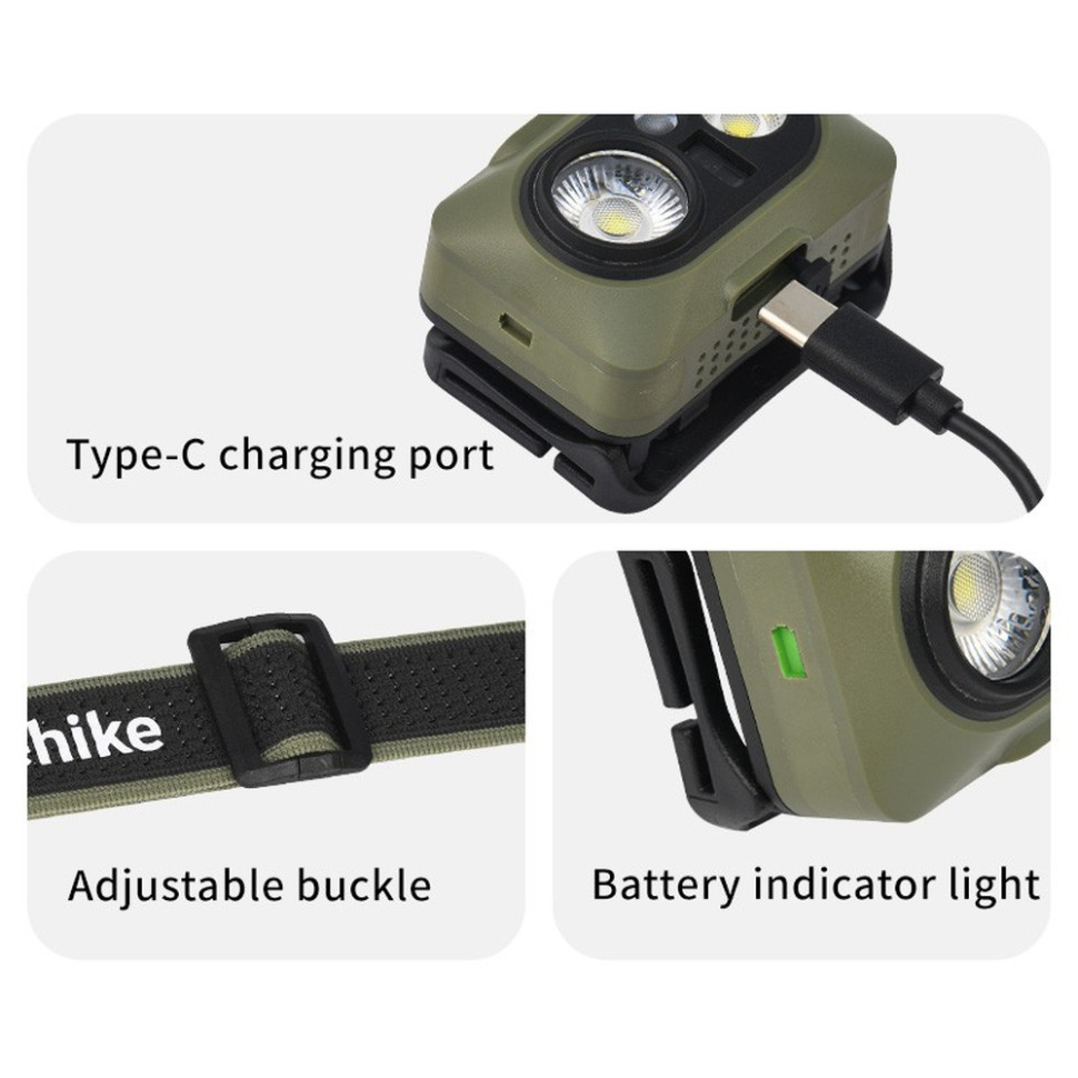 Ліхтар налобний Naturehike CNK2450ZM010, коричневий фото 3