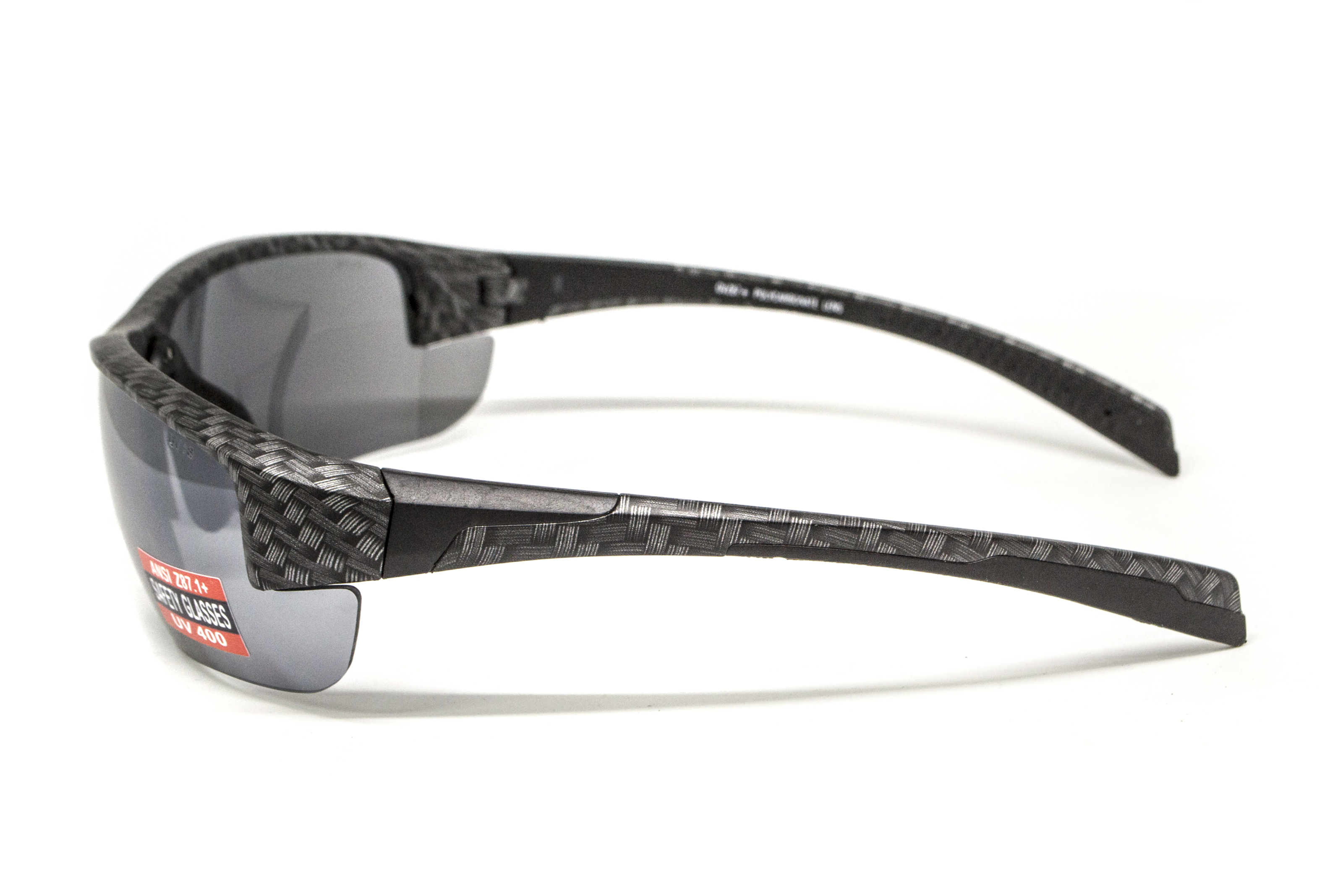 Очки защитные Global Vision Hercules-7 Carbon (flash mirror), зеркальные серые в графитовой оправе фото 8