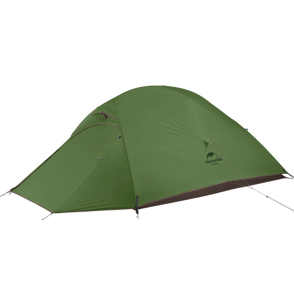 Палатка сверхлегкая одноместная с футпринтом Naturehike Cloud Up 1 Updated NH18T010-T, 20D, темно-зеленый фото 1