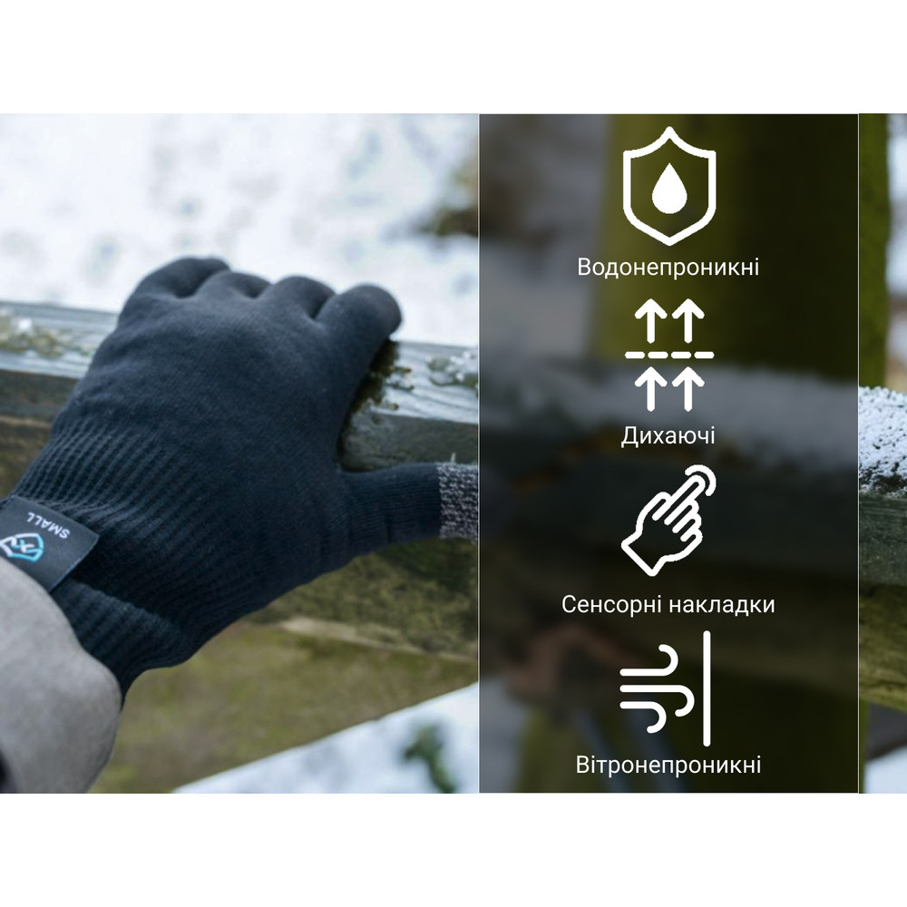 Перчатки водонепроницаемые Dexshell ThermFit 3.0 Gloves, черные, размер M фото 10