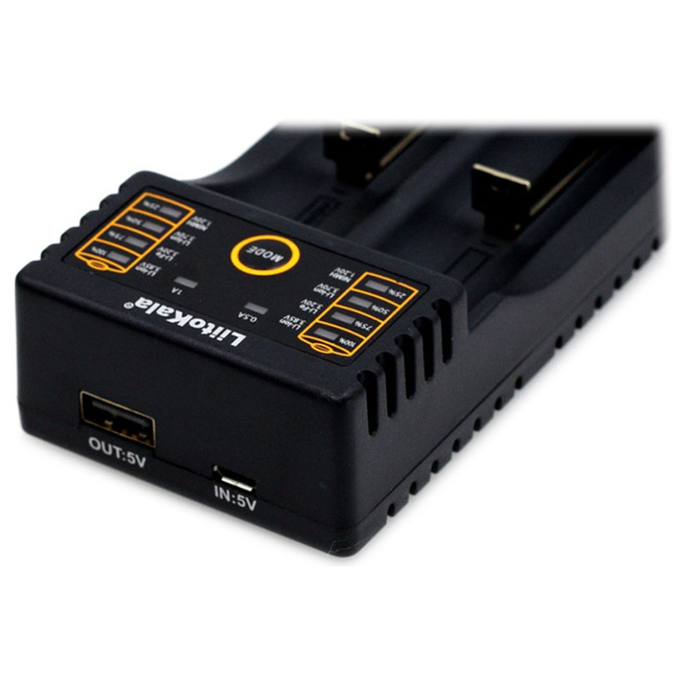 Зарядний пристрій Liitokala Lii-202, Ni-Mh/Li-ion/Li-Fe/LiFePO4, USB, Powerbank, LED, Box фото 4