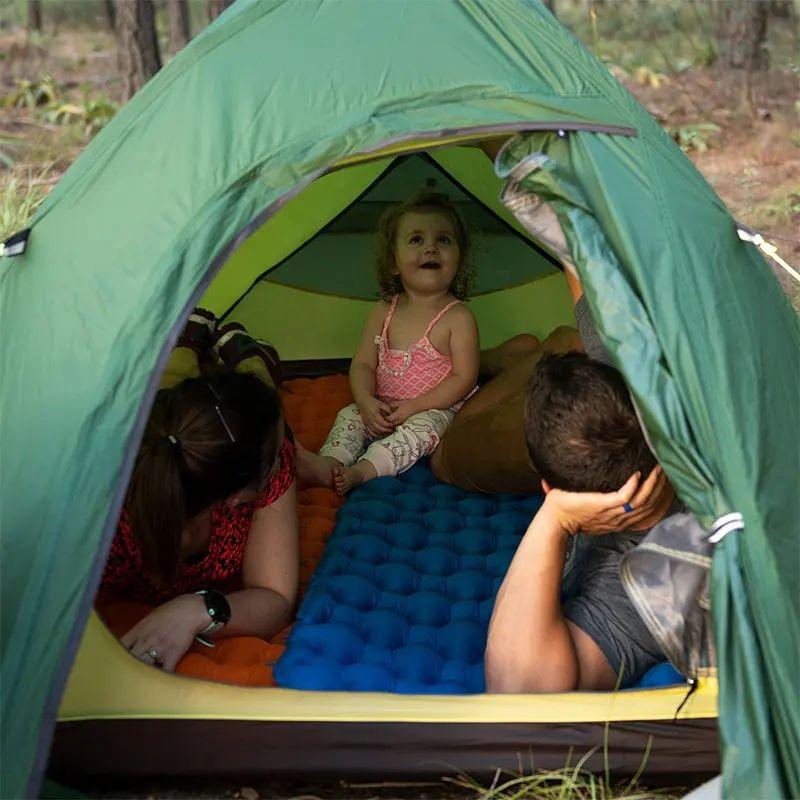 Надувной коврик Naturehike FC-10 NH19Z032-P, 65 мм, голубой фото 3
