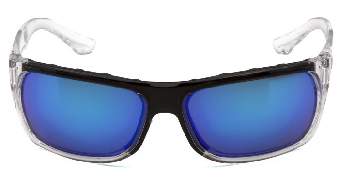 Очки защитные открытые Venture Gear Vallejo Crystal (ice blue mirror) Аnti-Fog, синие зеркальные в прозрачной оправе фото 2