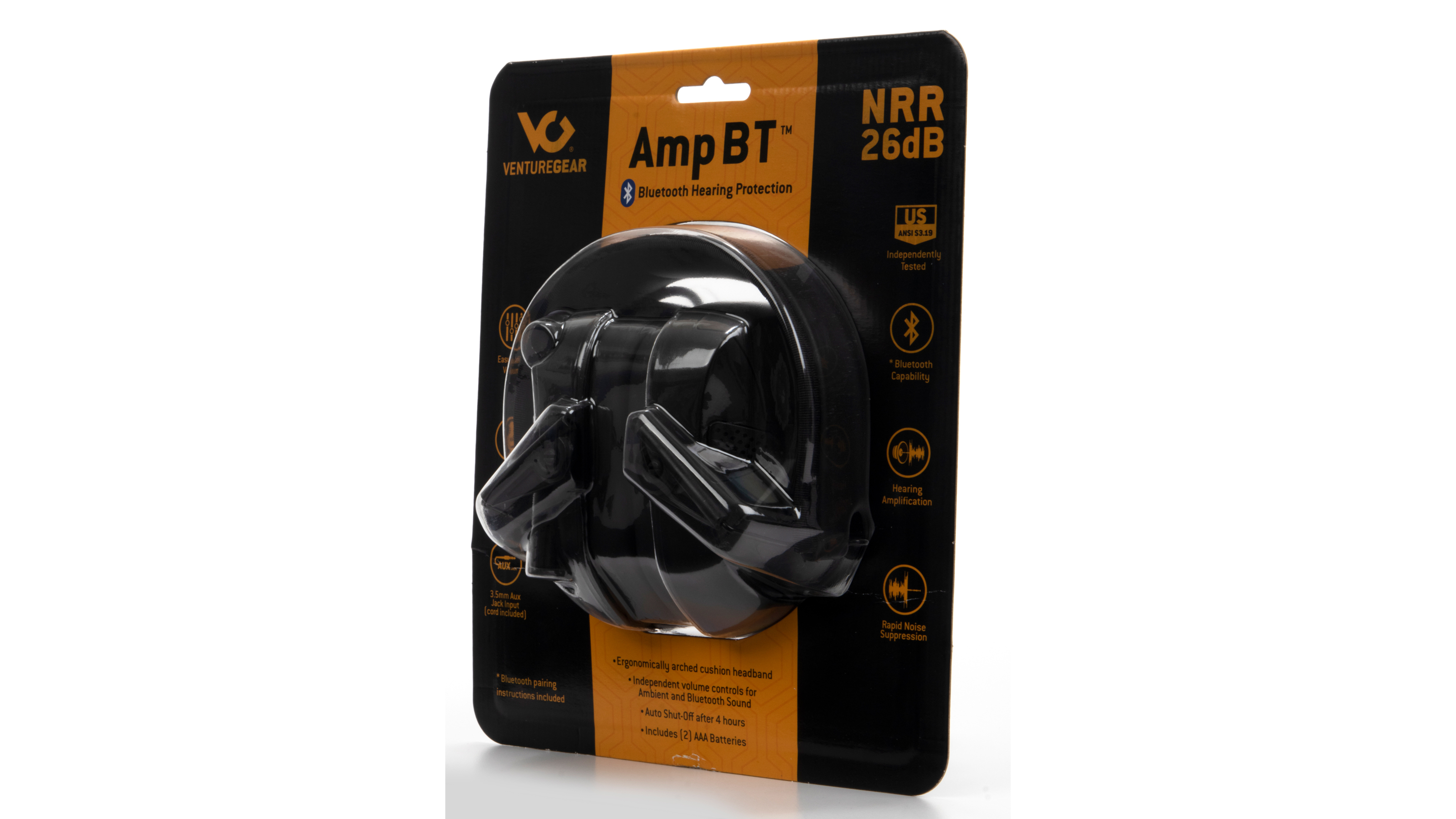 Активные наушники противошумные защитные Venture Gear AMP NRR 26dB з Bluetooth (черные) фото 4