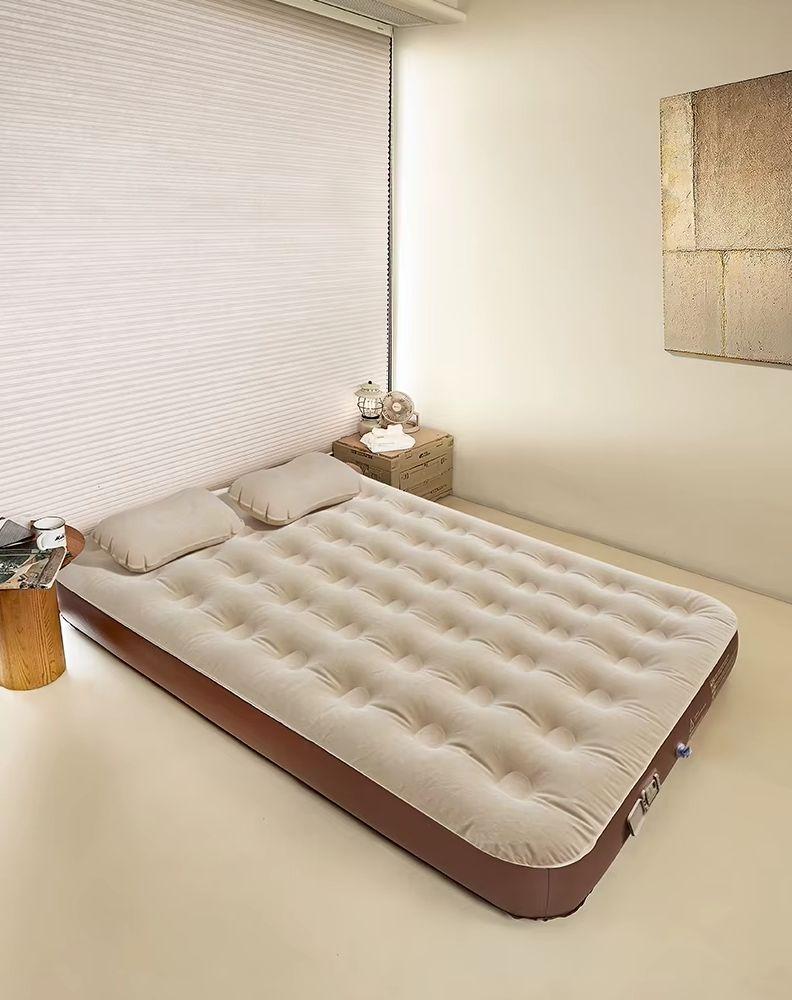 Матрац надувний двомісний з вбудованим насосом Mobi Garden Air double bed 26 см NX24663001 sand фото 6