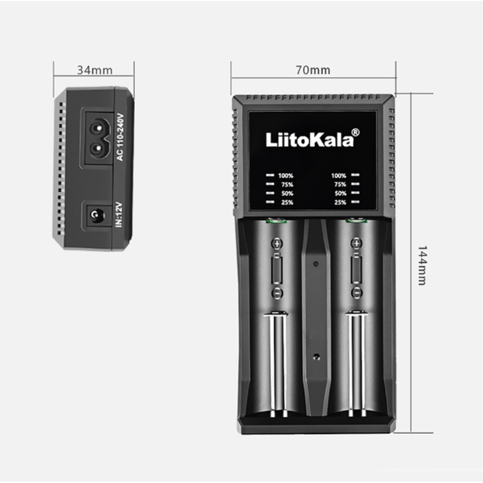 Универсальное зарядное устройство для LiitoKala Lii-PL2 EU на 2 канала фото 3