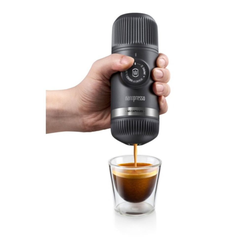 Портативна еспресо-кавоварка Wacaco Nanopresso+ з адаптером для капсули фото 2