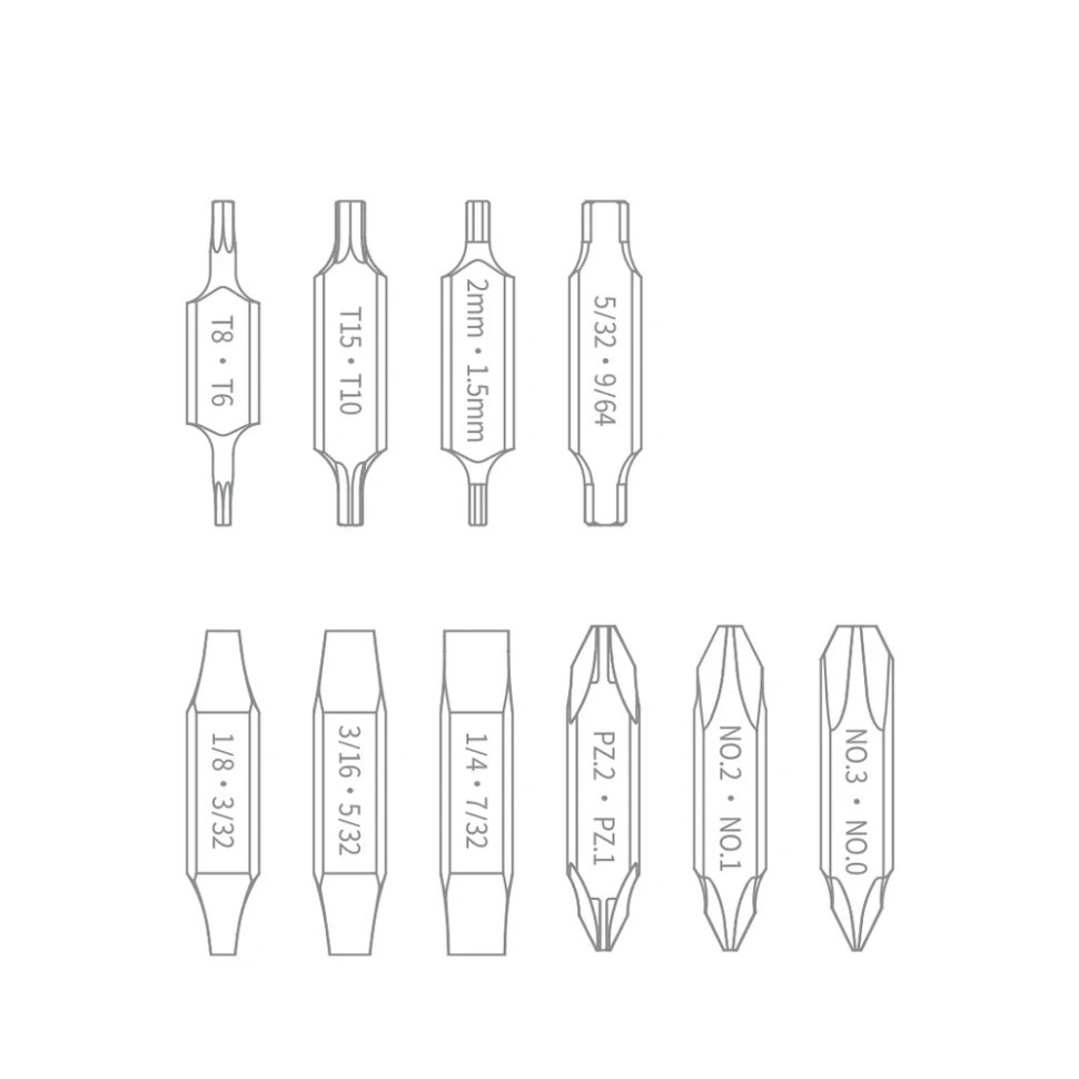 Набор бит для NexTool Flagship Captain и Pocket tool фото 5