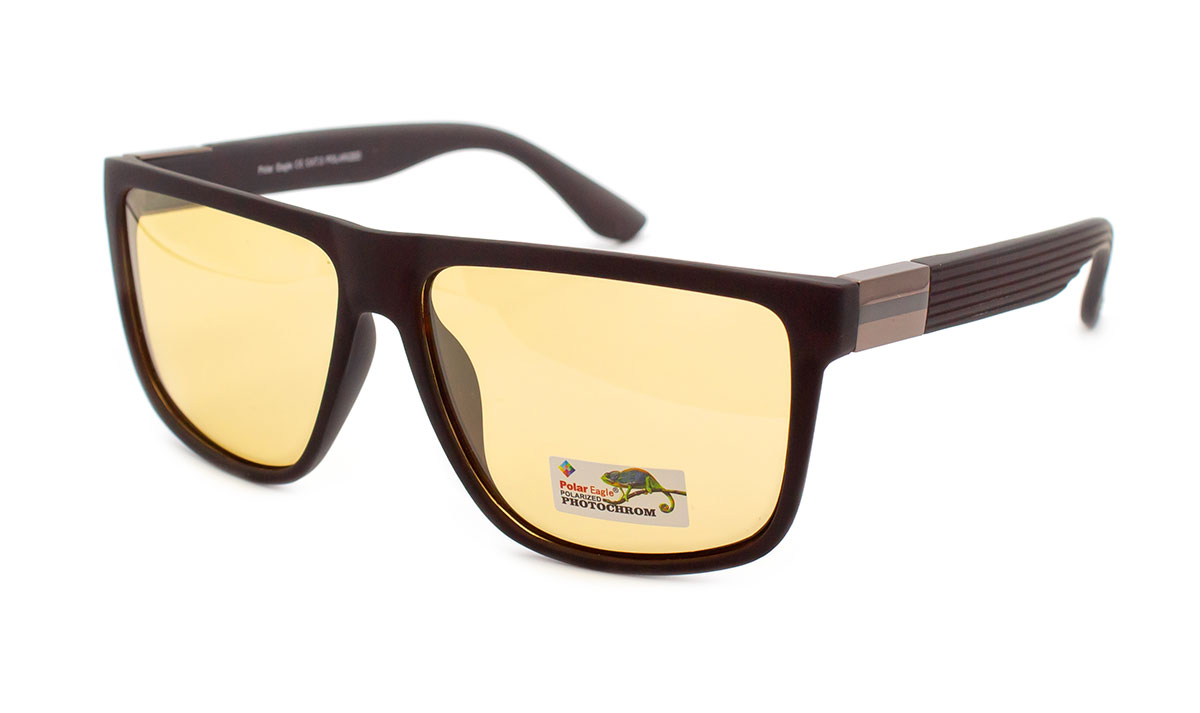 Фотохромні окуляри з поляризацією Polar Eagle PE8438-C2 Photochromic, бронзові фото 1
