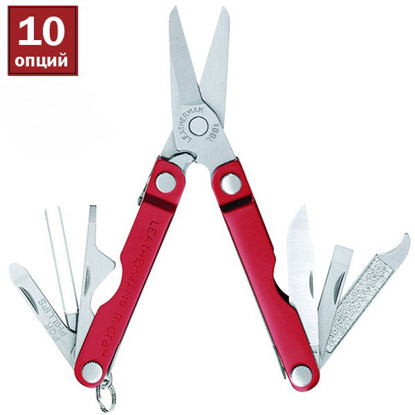 Мультитул LEATHERMAN Micra Red 64330181N, картонна коробка фото 1